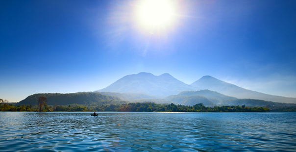 Volcanic Atitlan Lake in Guatemala